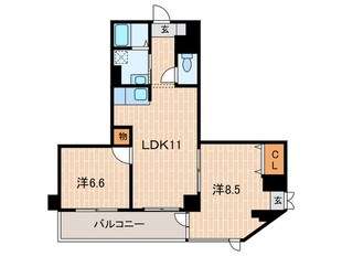 サニーコート芦屋の物件間取画像